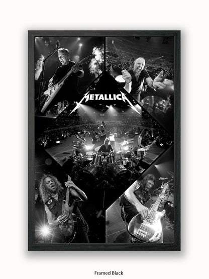 Metallica  b/w Collage Poster