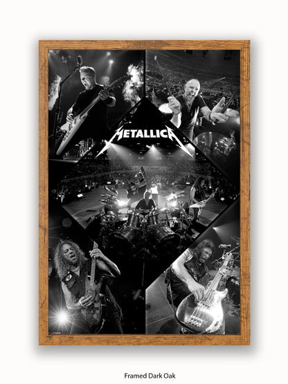 Metallica  b/w Collage Poster