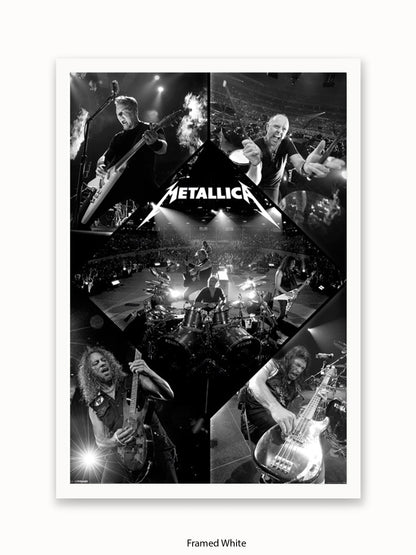 Metallica  b/w Collage Poster