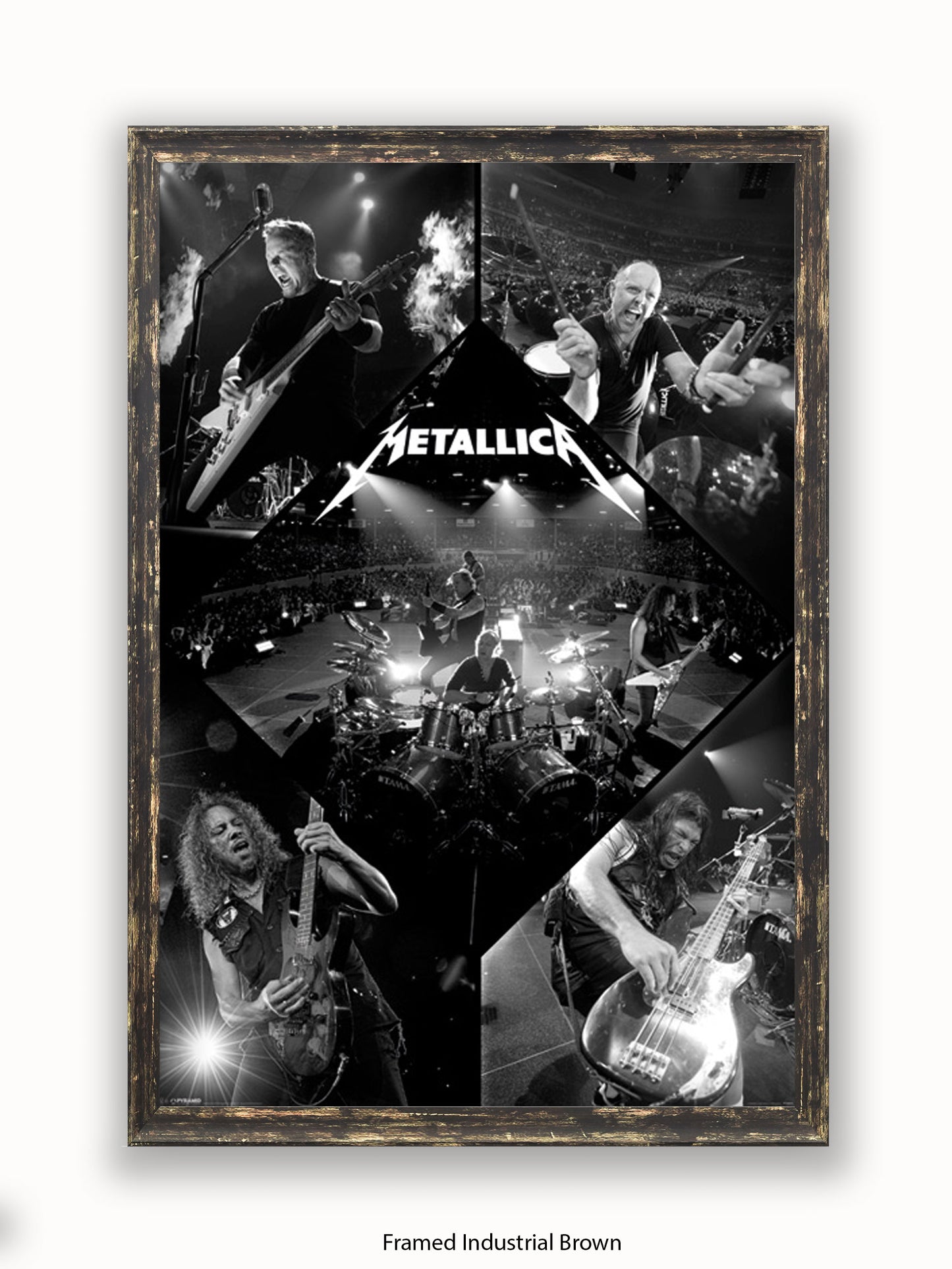 Metallica  b/w Collage Poster