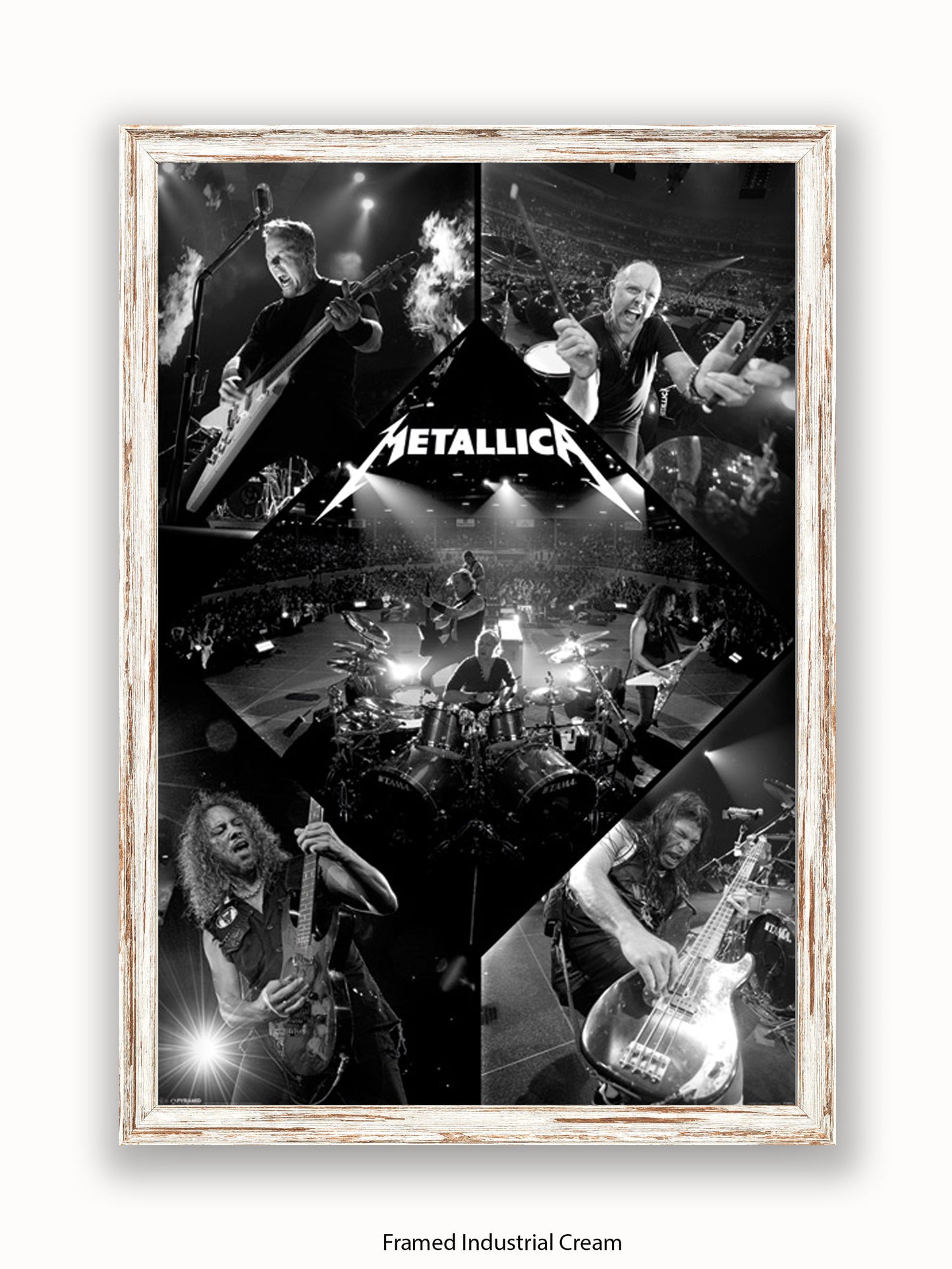 Metallica  b/w Collage Poster