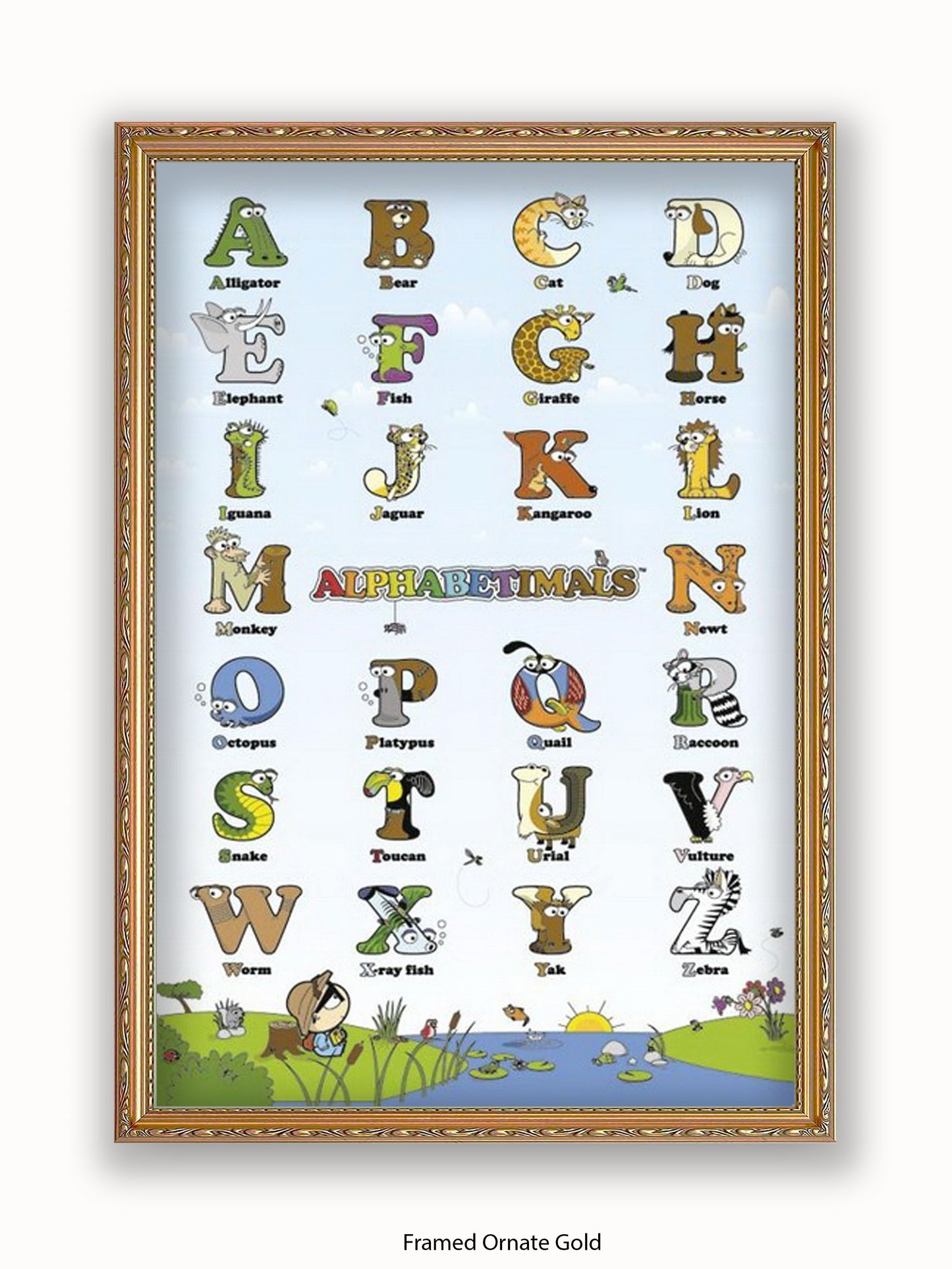 Alphabetimals  Alphabet  abc Poster