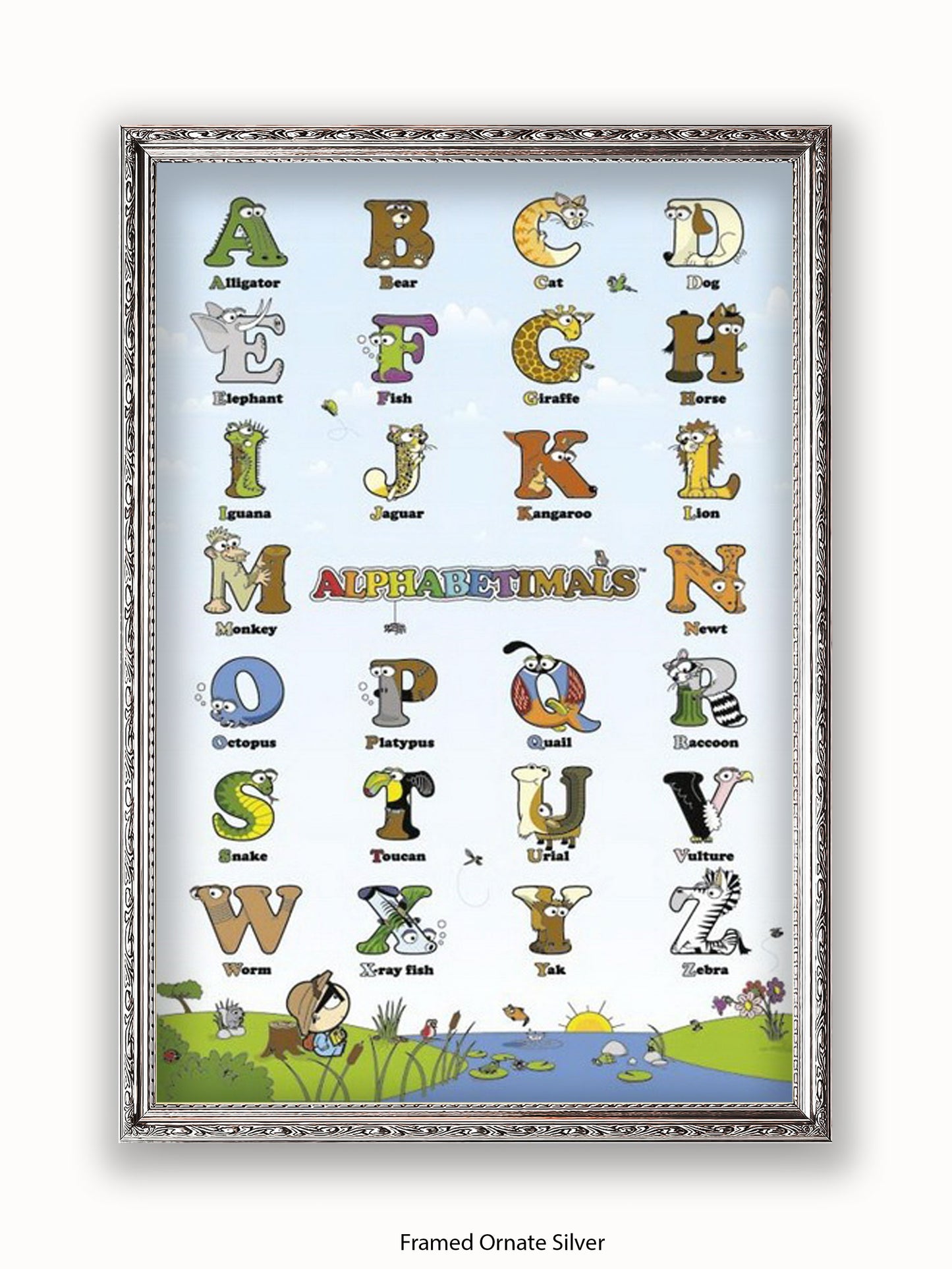 Alphabetimals  Alphabet  abc Poster