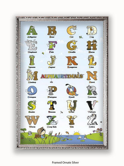 Alphabetimals  Alphabet  abc Poster