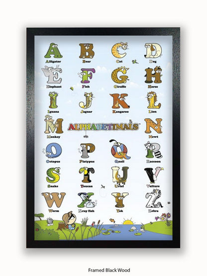 Alphabetimals  Alphabet  abc Poster