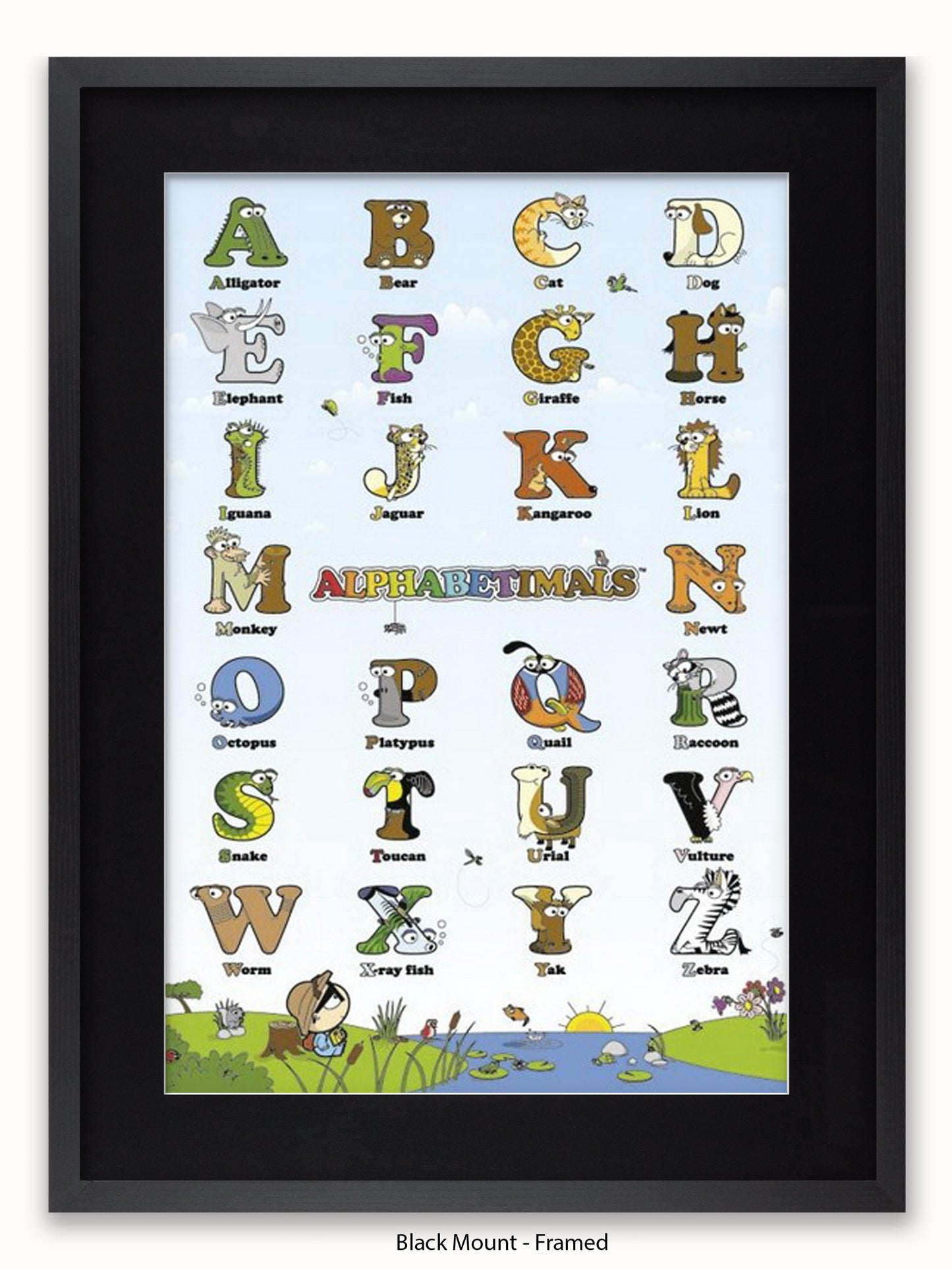 Alphabetimals  Alphabet  abc Poster