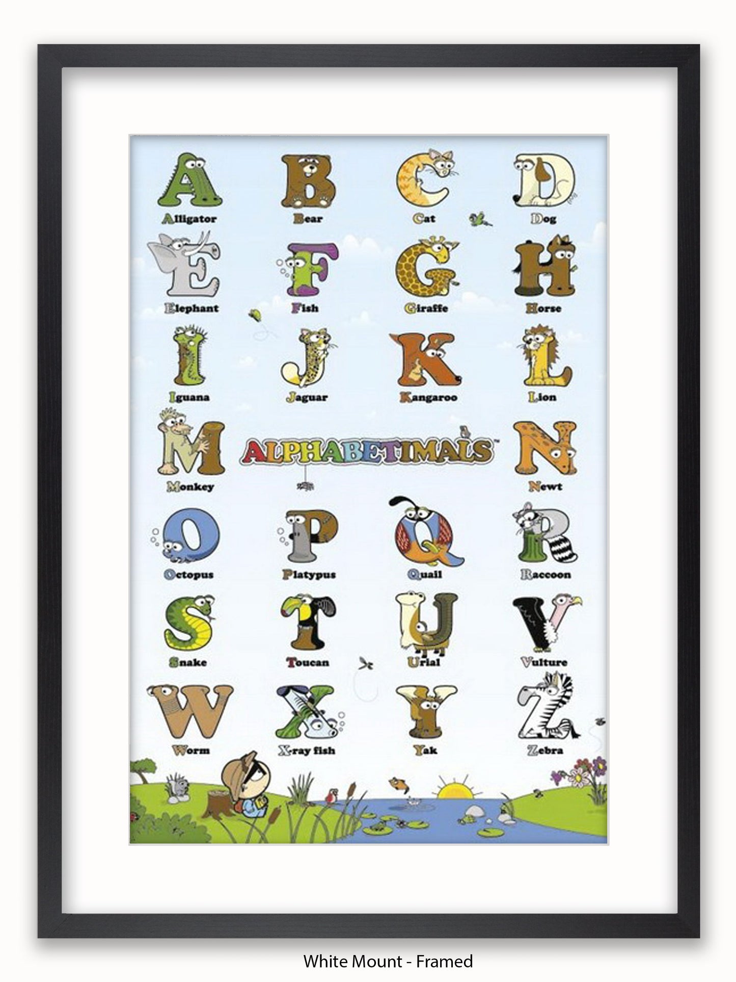 Alphabetimals  Alphabet  abc Poster