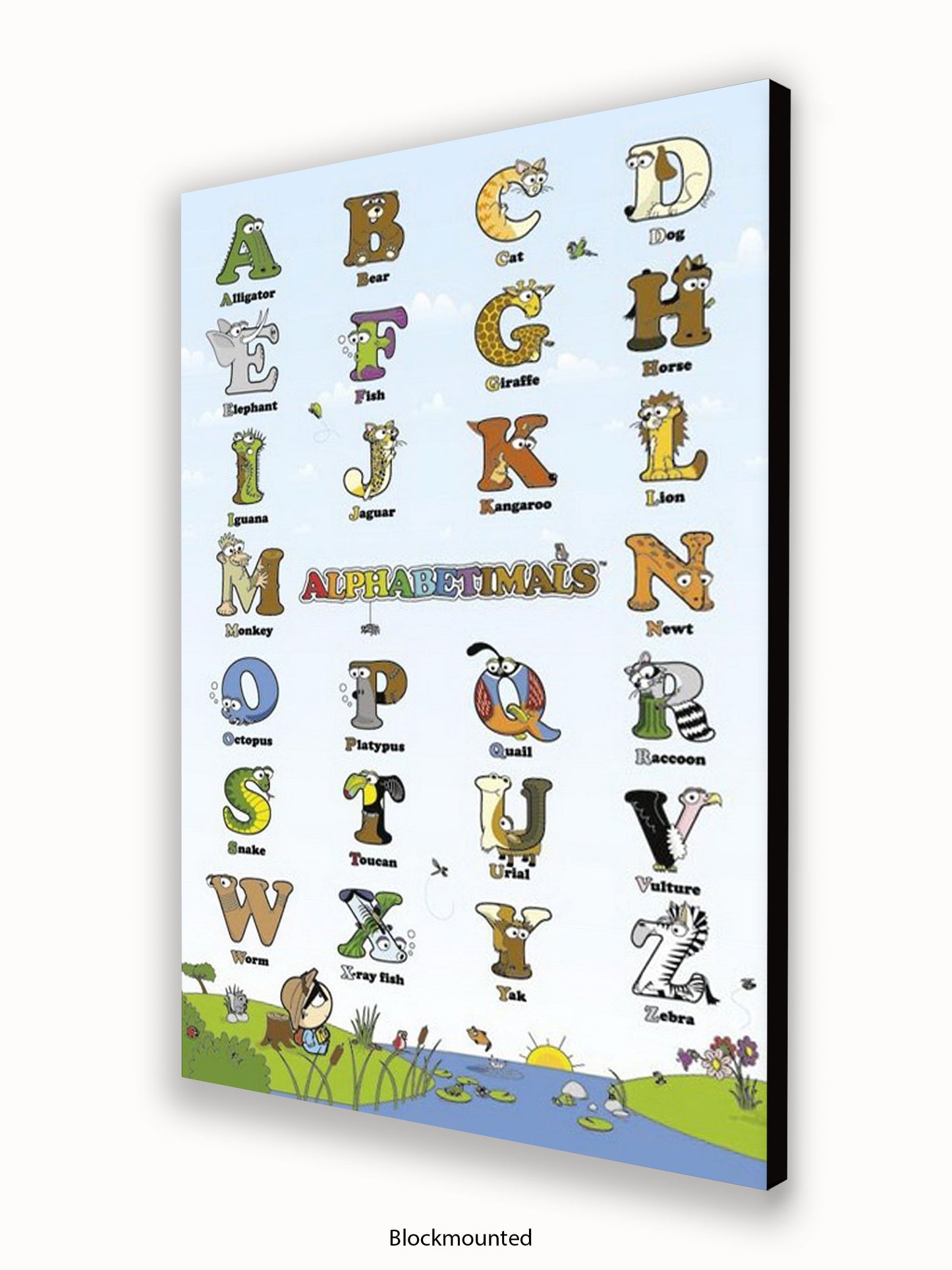 Alphabetimals  Alphabet  abc Poster