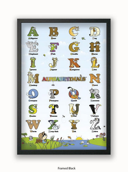 Alphabetimals  Alphabet  abc Poster