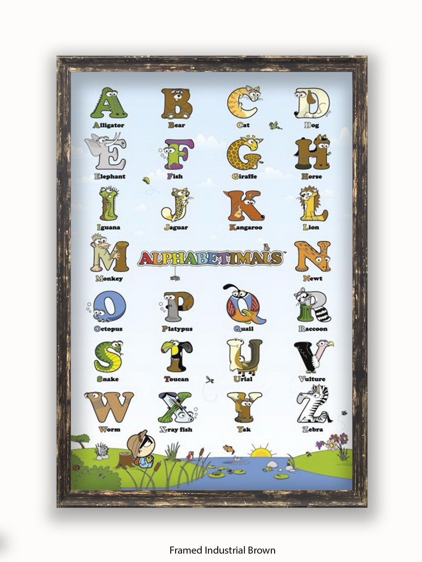 Alphabetimals  Alphabet  abc Poster