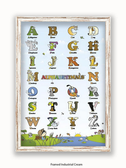 Alphabetimals  Alphabet  abc Poster