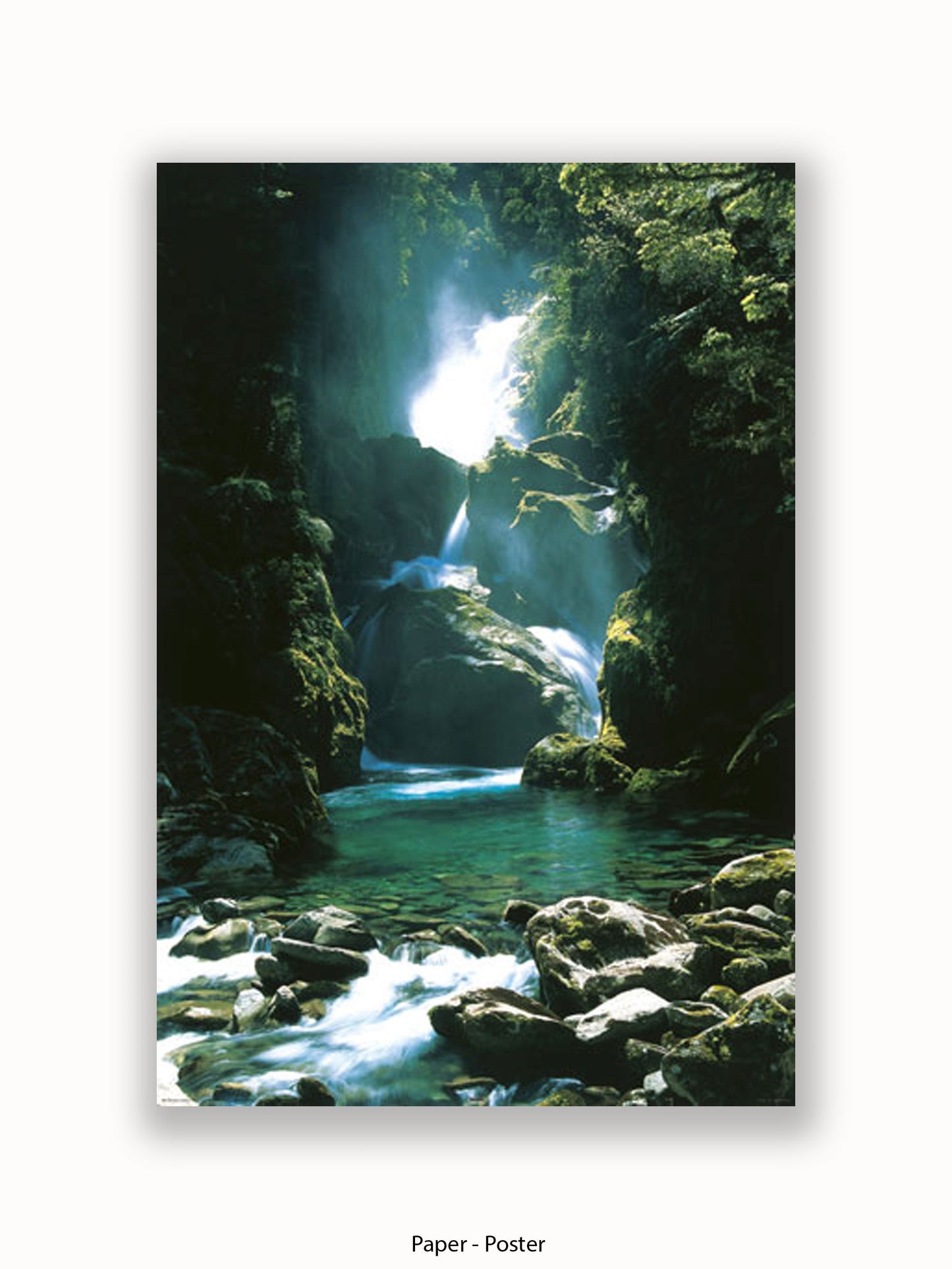 New Zealand Waterfall Poster