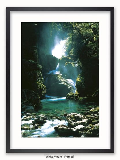 New Zealand Waterfall Poster