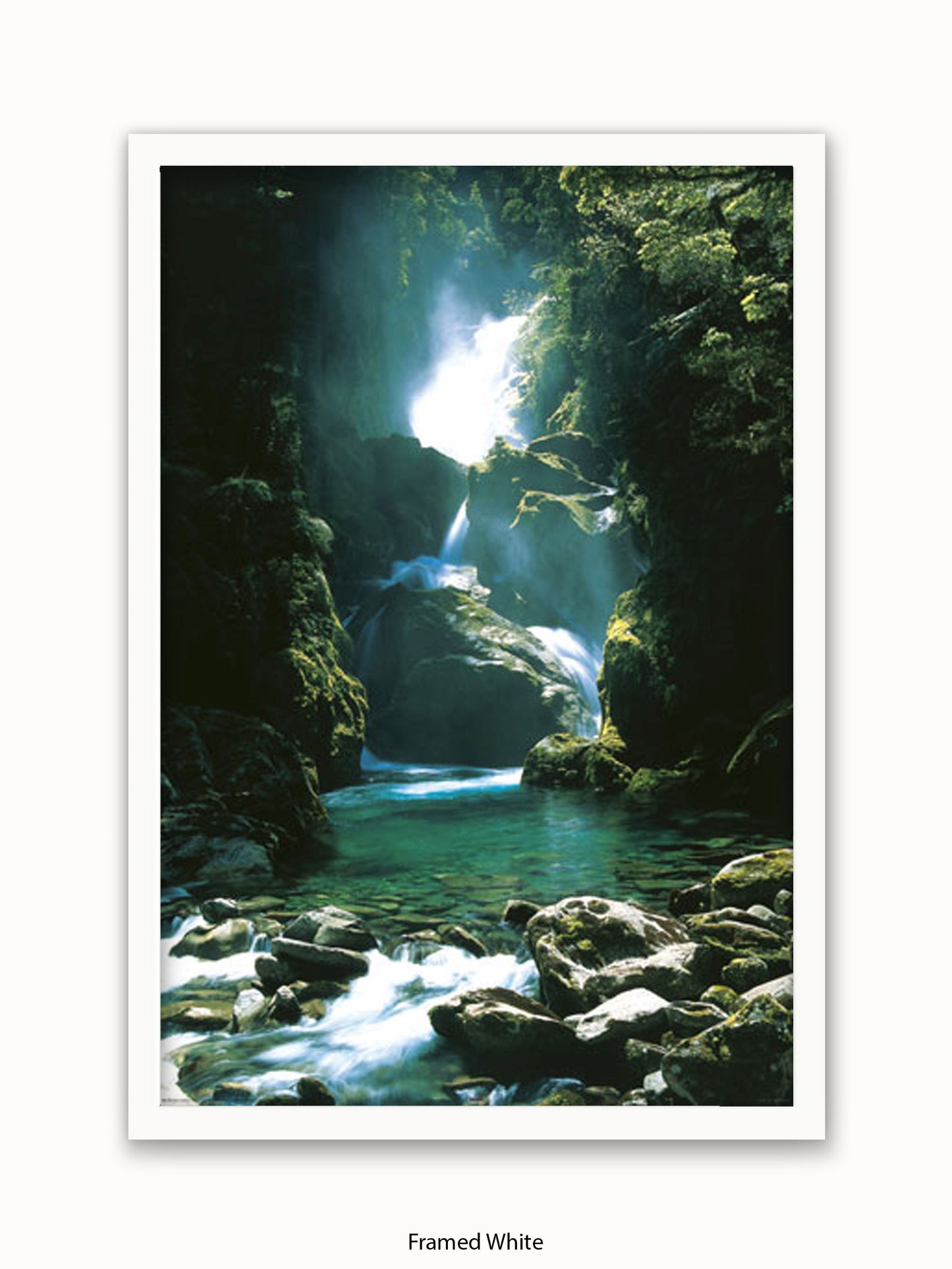 New Zealand Waterfall Poster