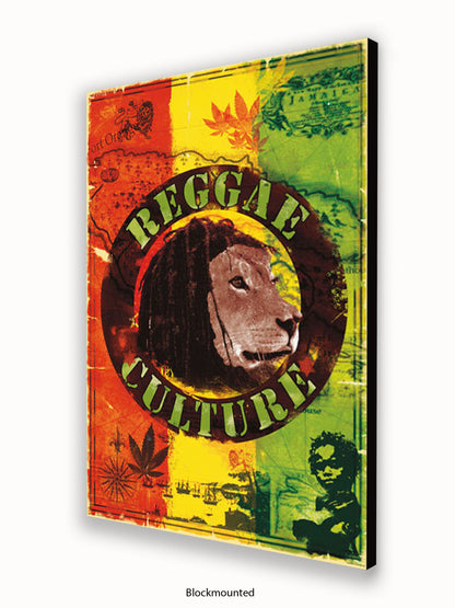 Reggae  Culture  Map  of  Jamaica Poster