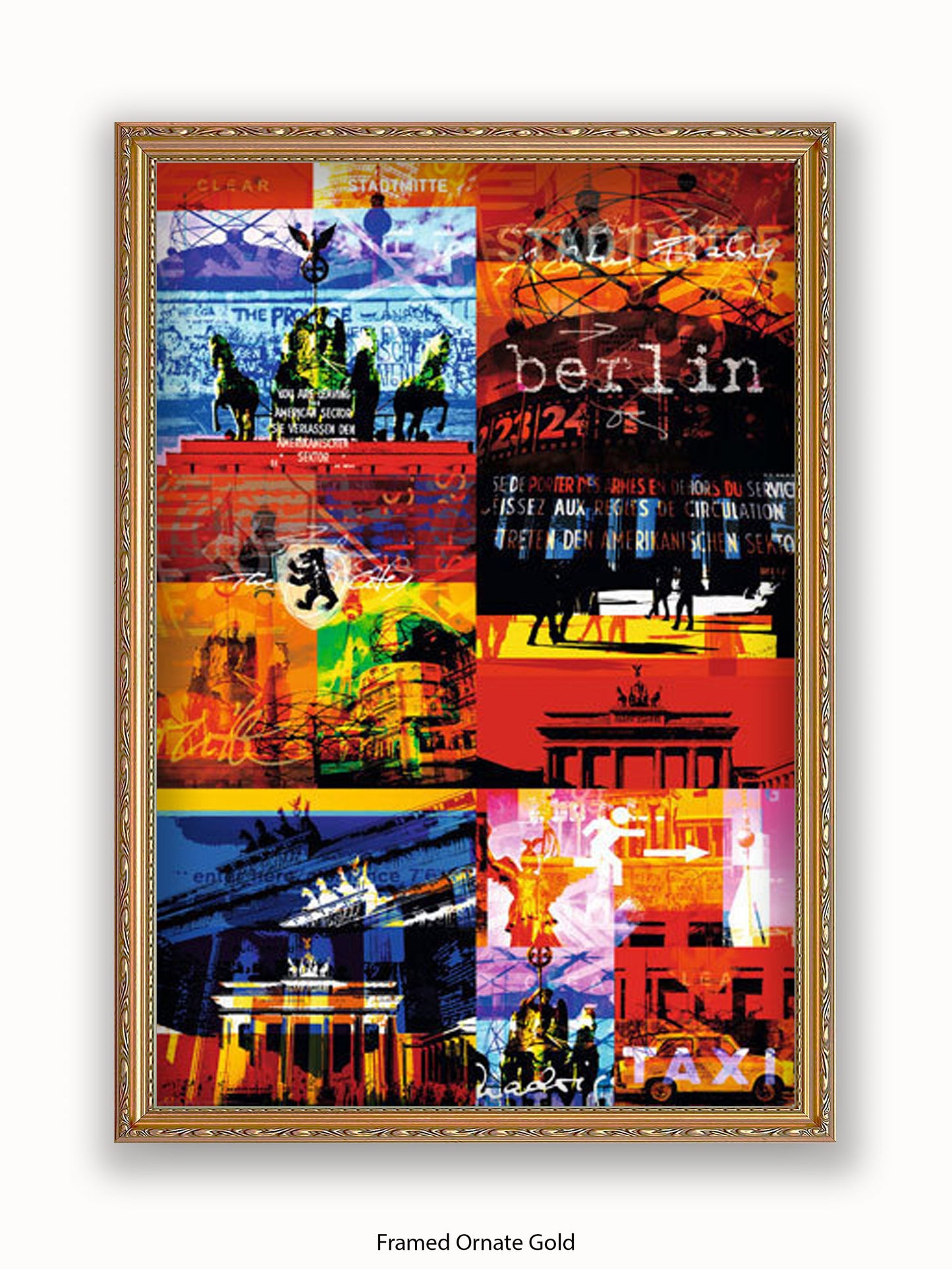 Berlin Patchwork Collage Poster