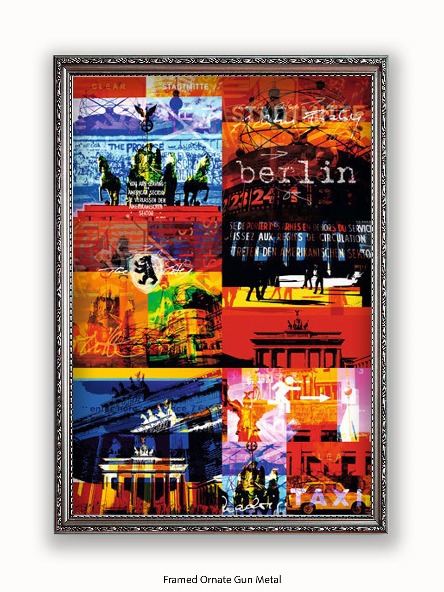 Berlin Patchwork Collage Poster