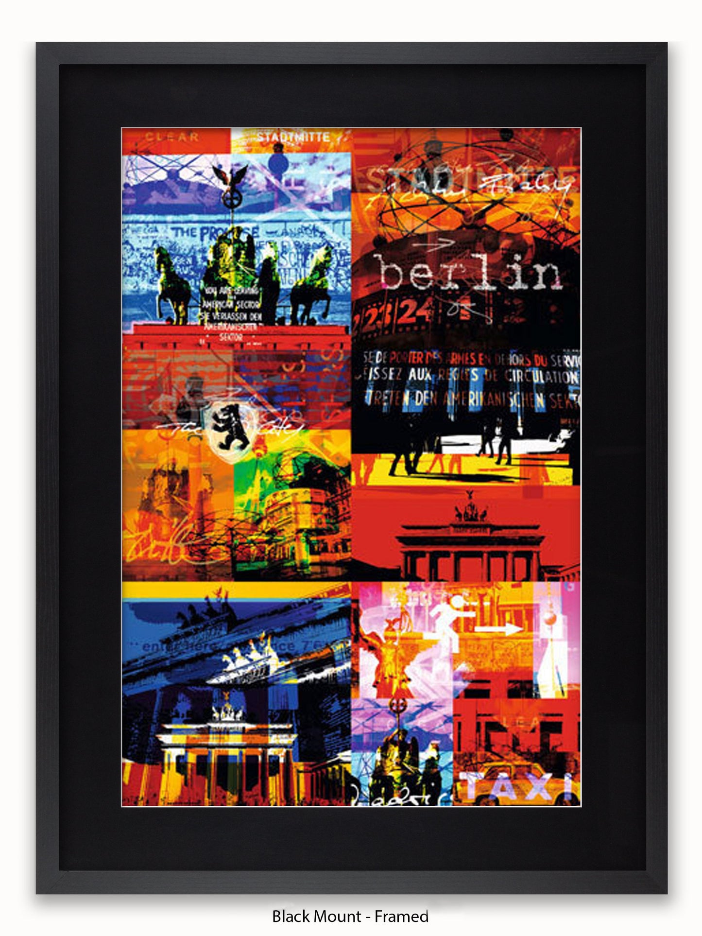 Berlin Patchwork Collage Poster