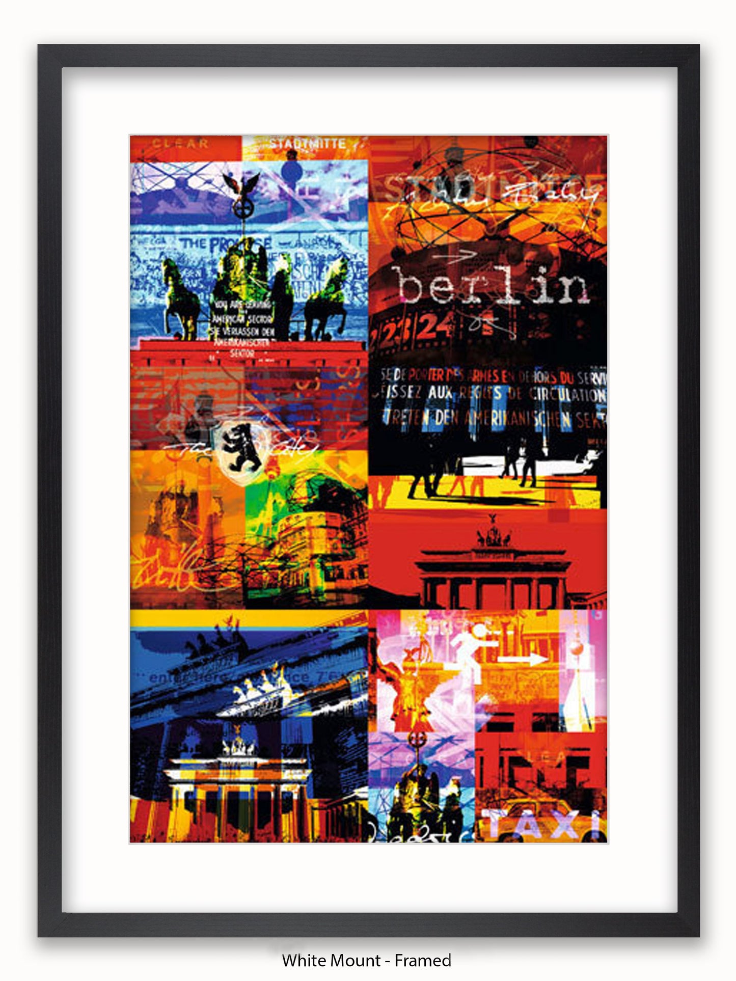 Berlin Patchwork Collage Poster