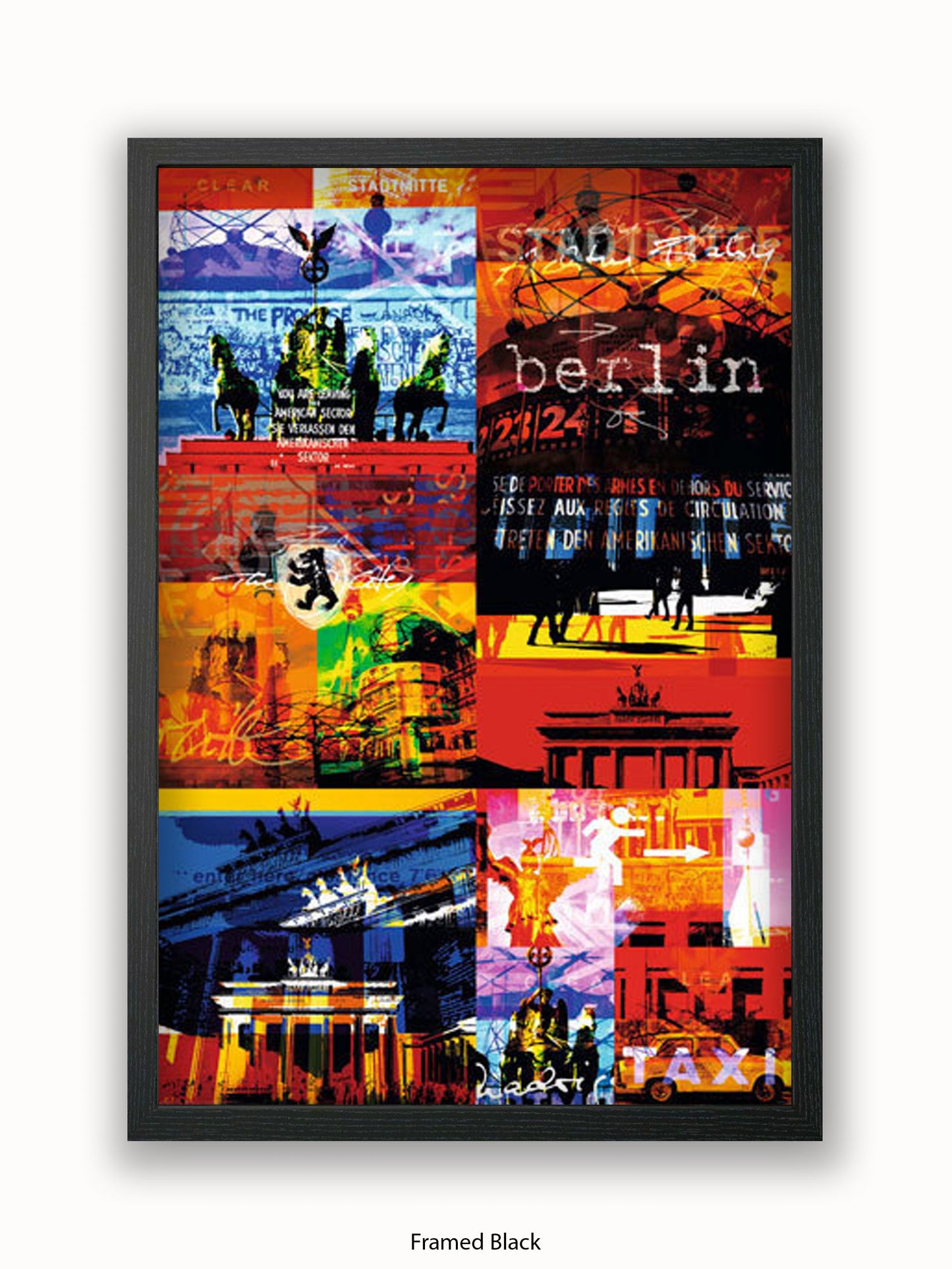 Berlin Patchwork Collage Poster