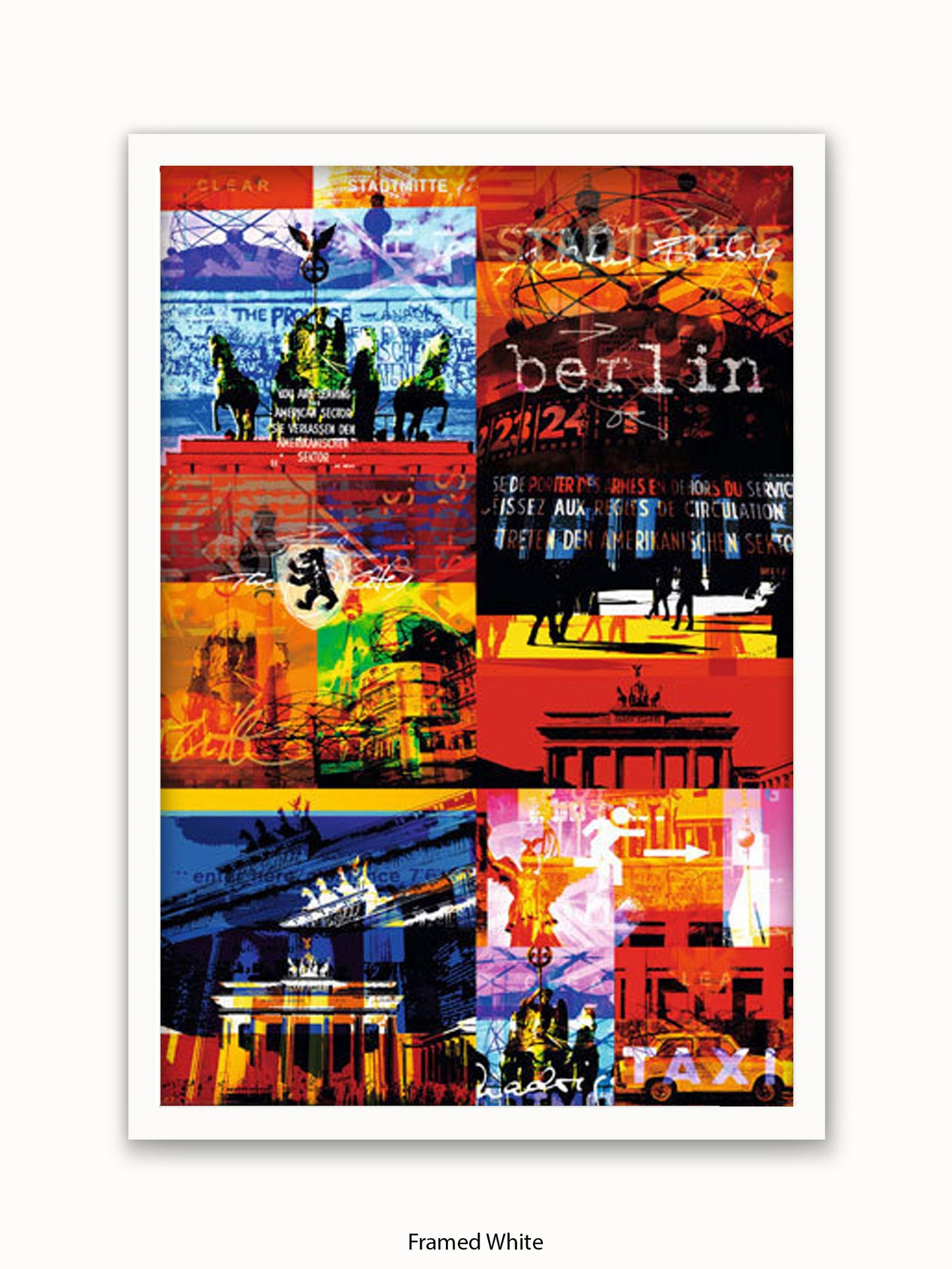 Berlin Patchwork Collage Poster