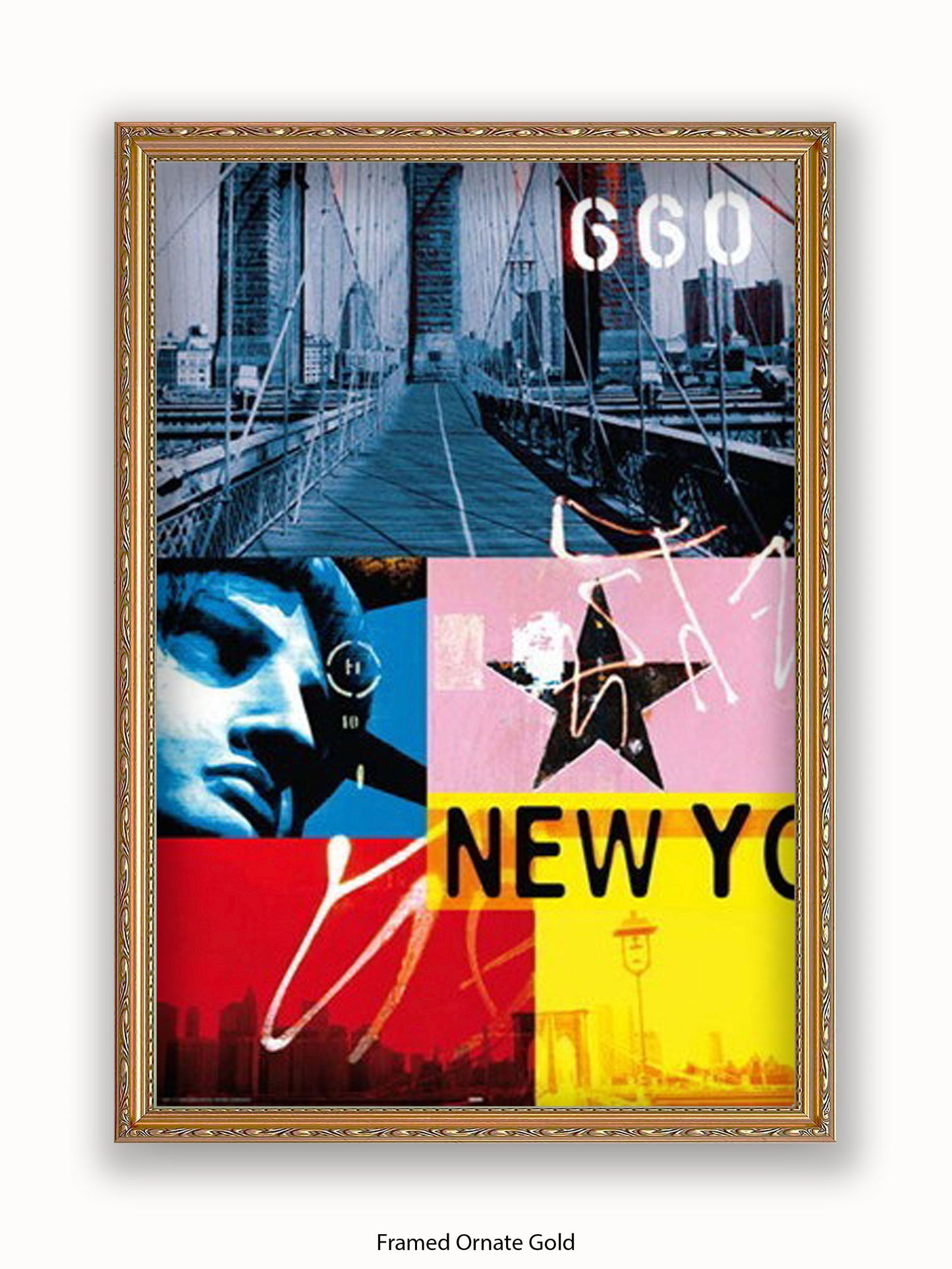 New York Patchwork Collage Poster