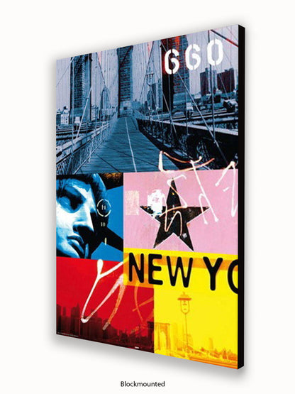 New York Patchwork Collage Poster