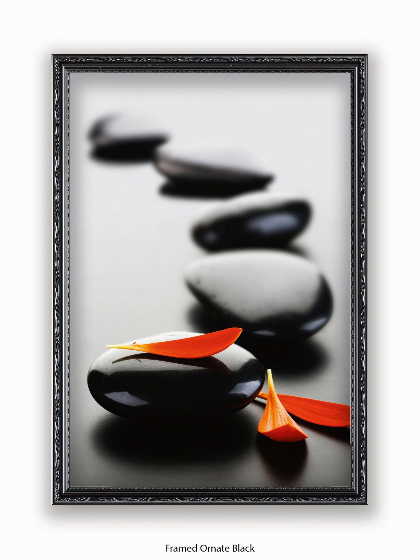 Zen Stones Red Poster