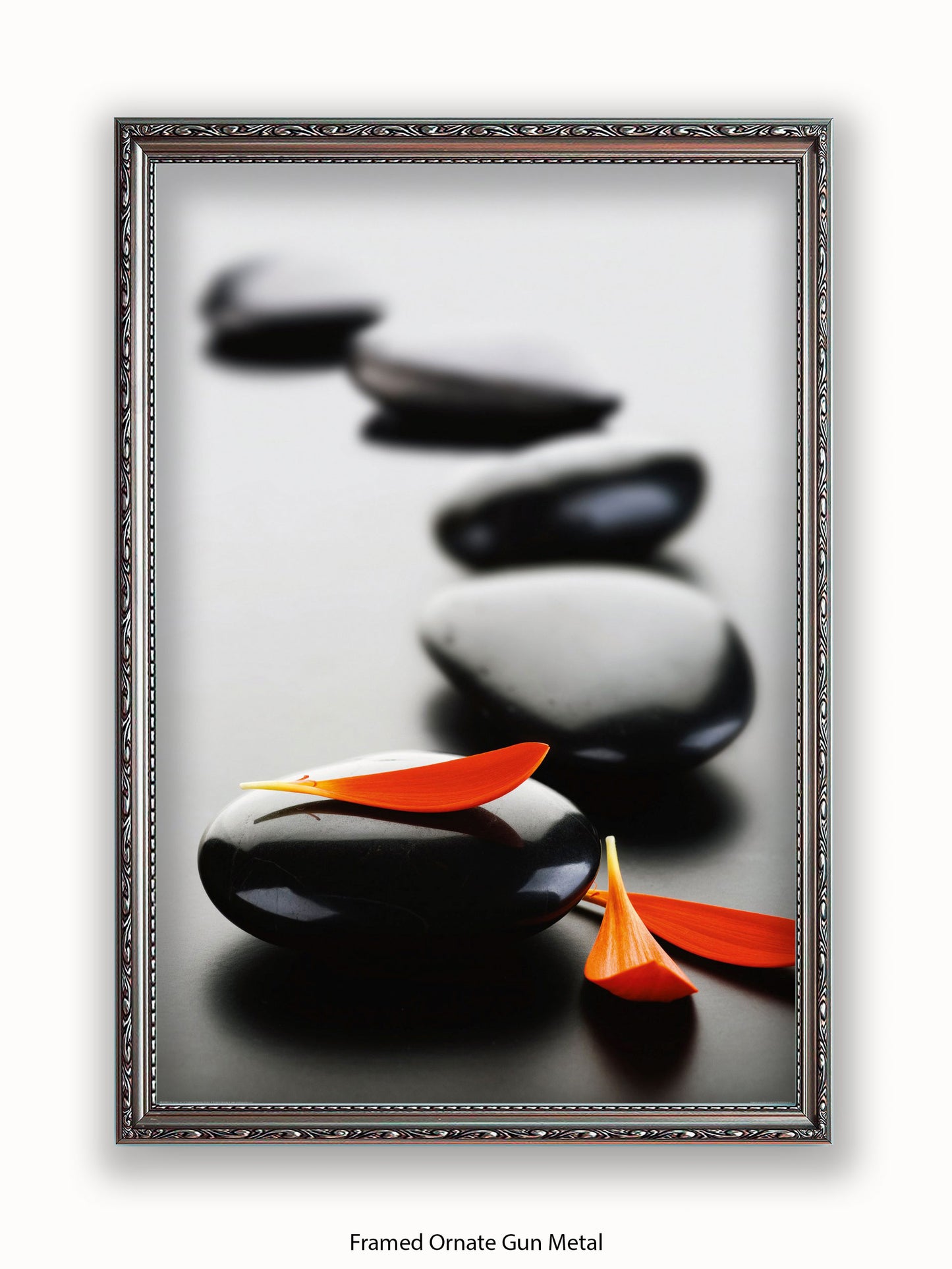 Zen Stones Red Poster