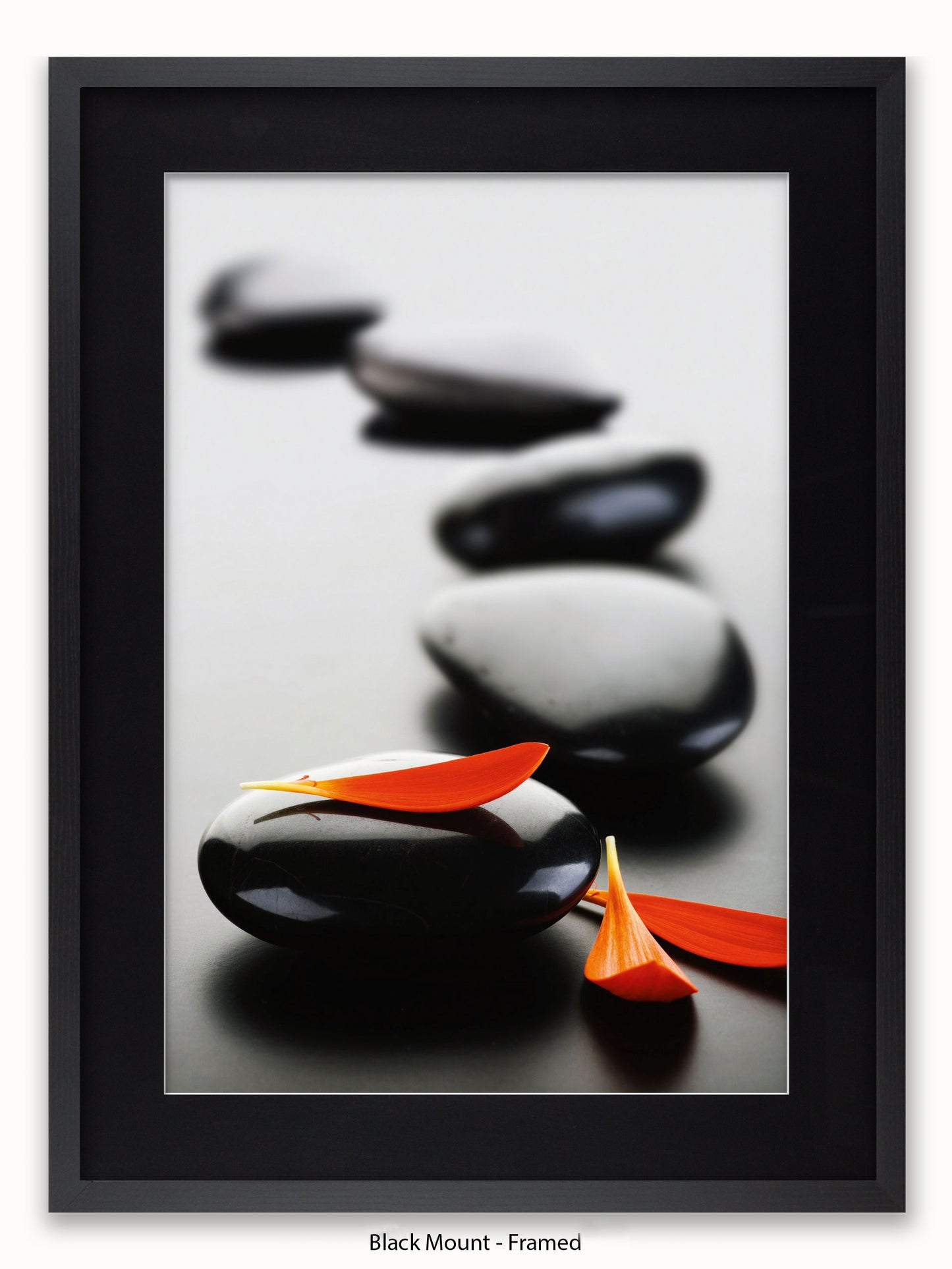 Zen Stones Red Poster