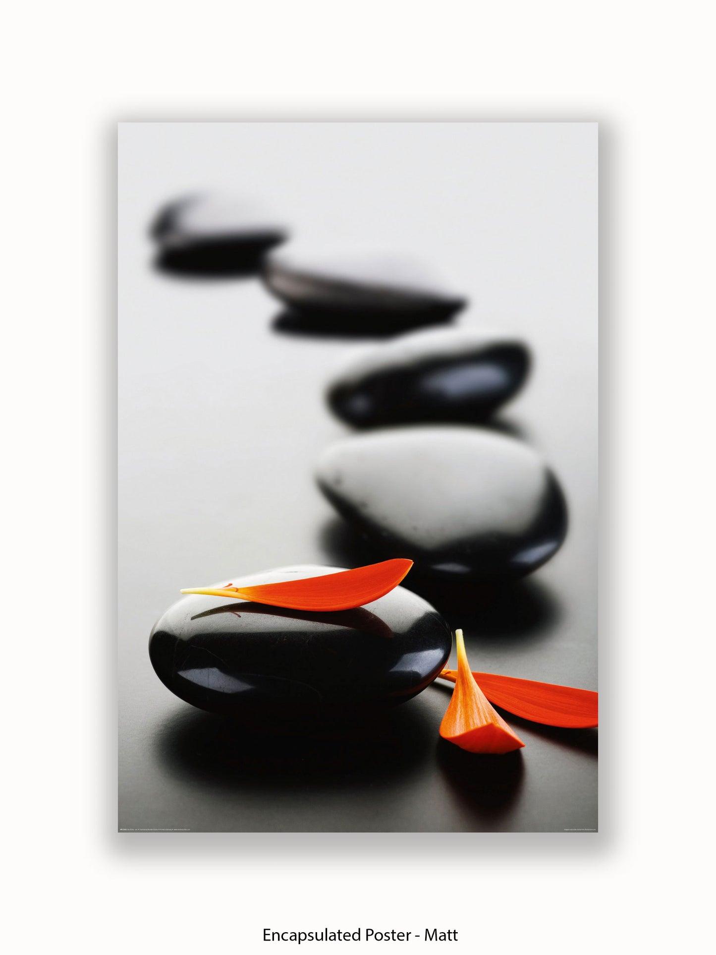 Zen Stones Red Poster