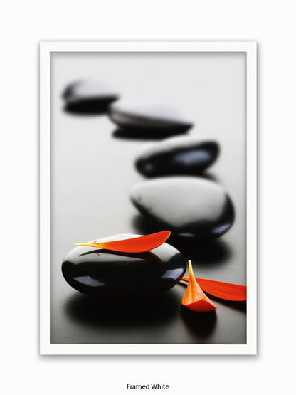 Zen Stones Red Poster