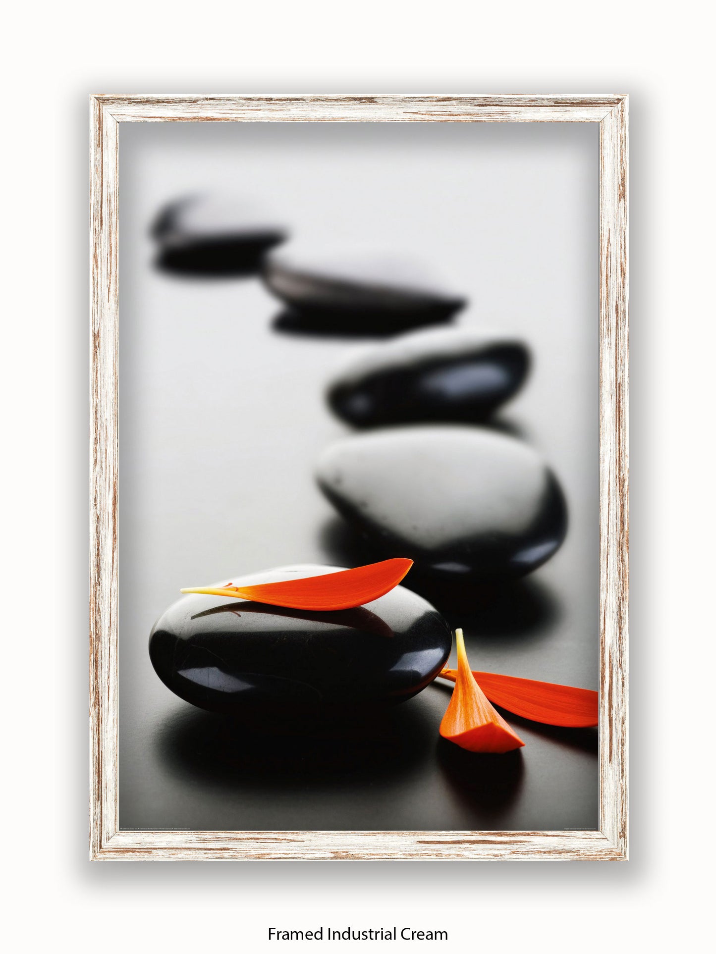 Zen Stones Red Poster