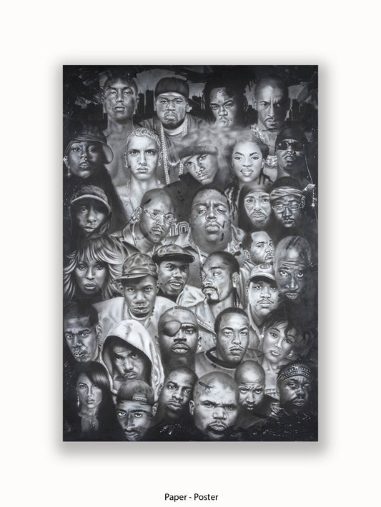 Hip Hop Collage Poster