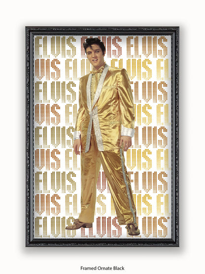 Elvis Presley Gold Suit Poster