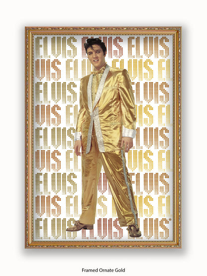 Elvis Presley Gold Suit Poster