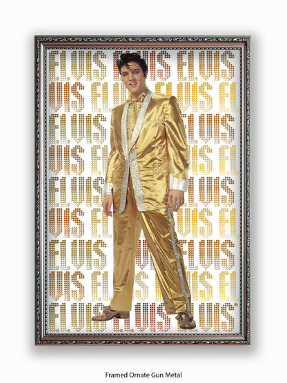 Elvis Presley Gold Suit Poster