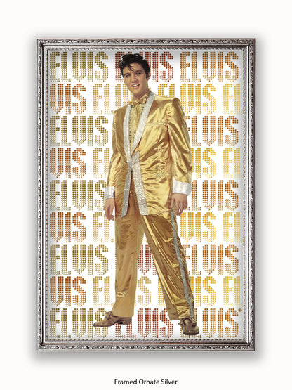 Elvis Presley Gold Suit Poster