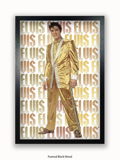 Elvis Presley Gold Suit Poster