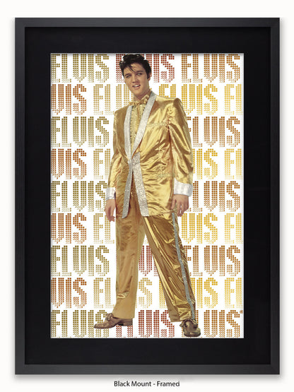 Elvis Presley Gold Suit Poster