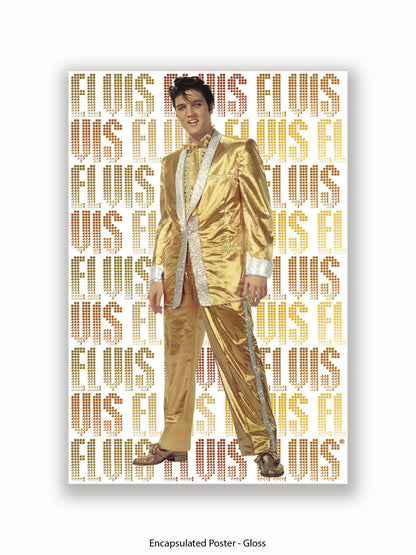 Elvis Presley Gold Suit Poster