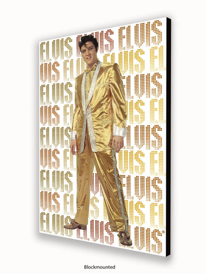 Elvis Presley Gold Suit Poster