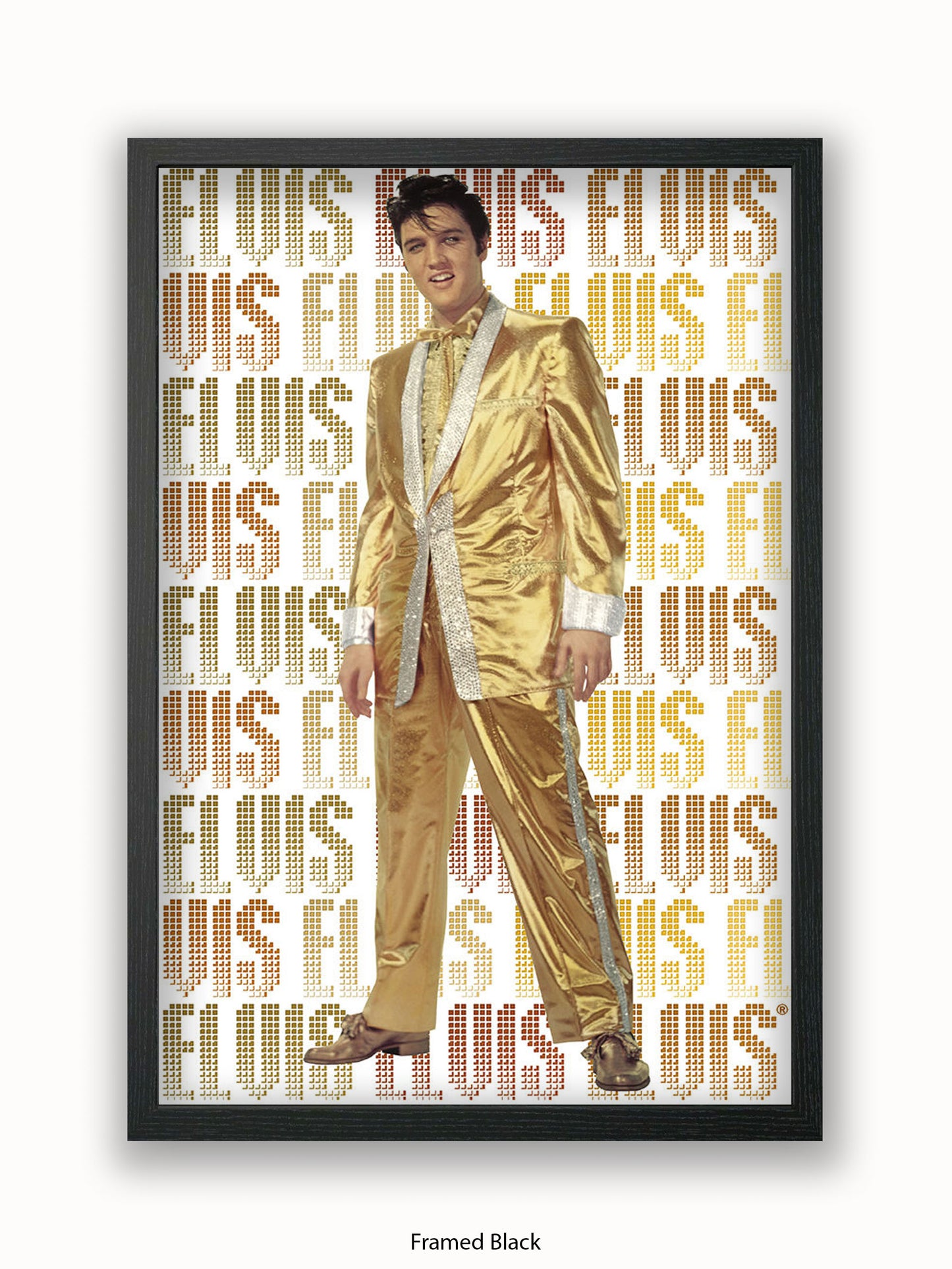 Elvis Presley Gold Suit Poster