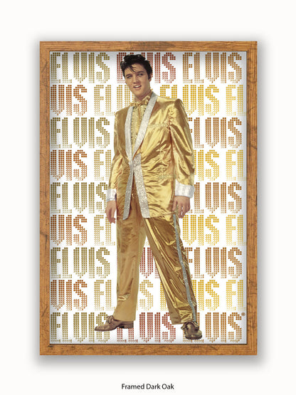 Elvis Presley Gold Suit Poster