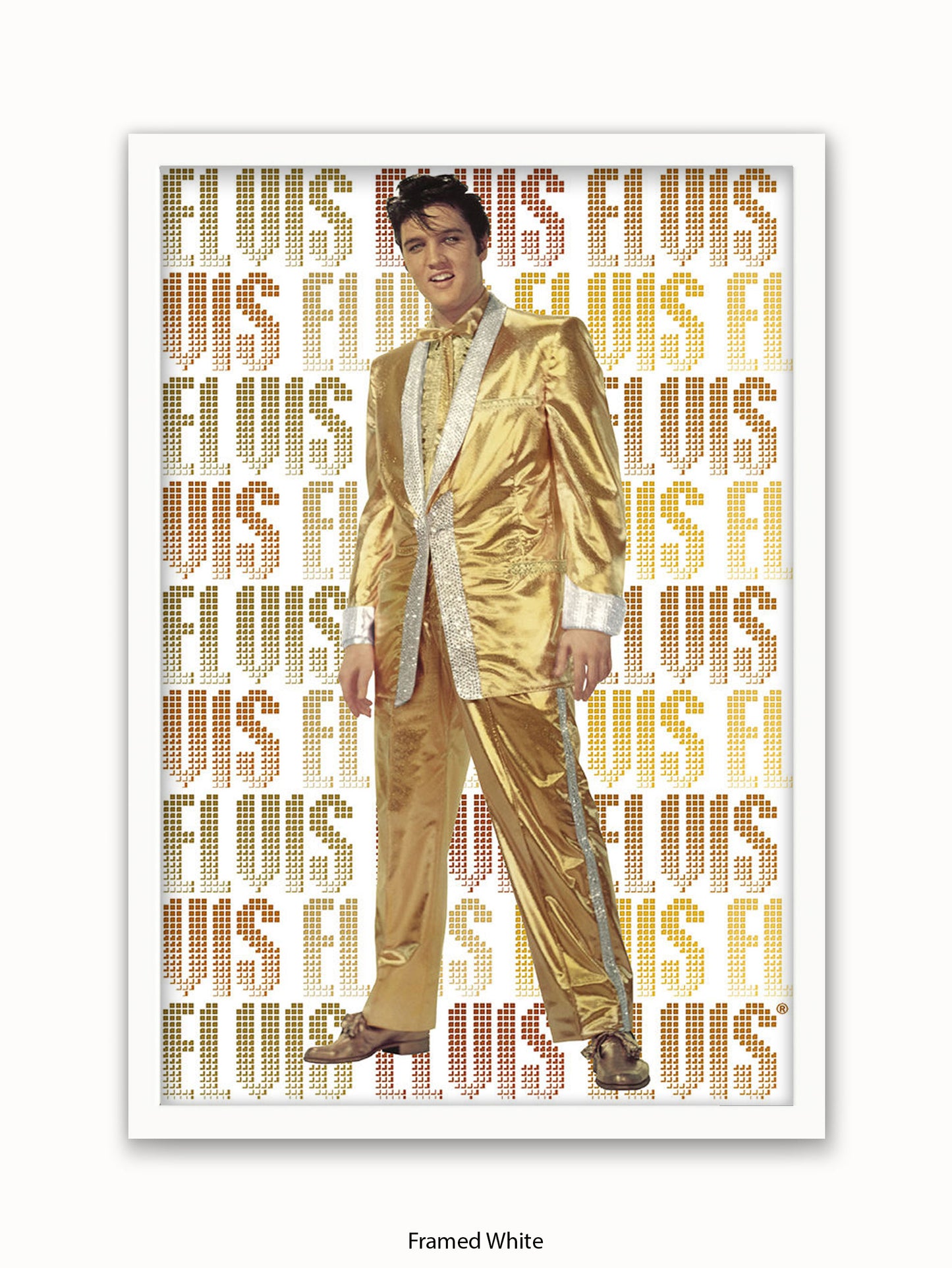 Elvis Presley Gold Suit Poster