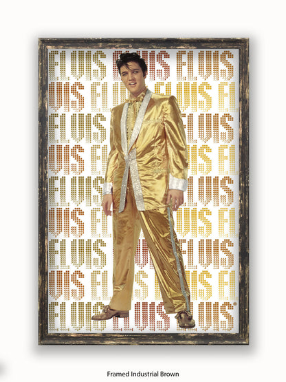 Elvis Presley Gold Suit Poster