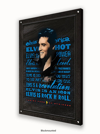 Elvis Presley Rock n Roll Blue Poster