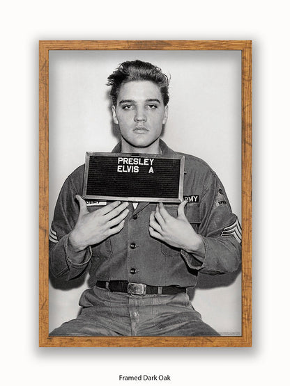 Elvis Enlistment Photo Poster