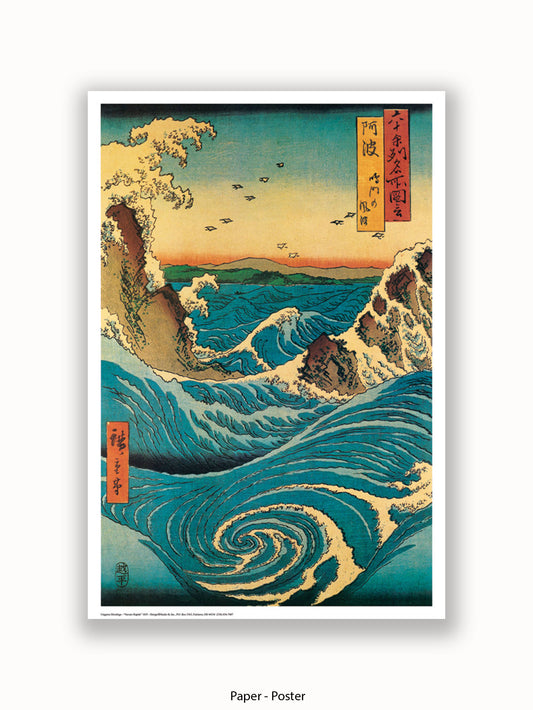 Hiroshige Navaro Rapids Poster