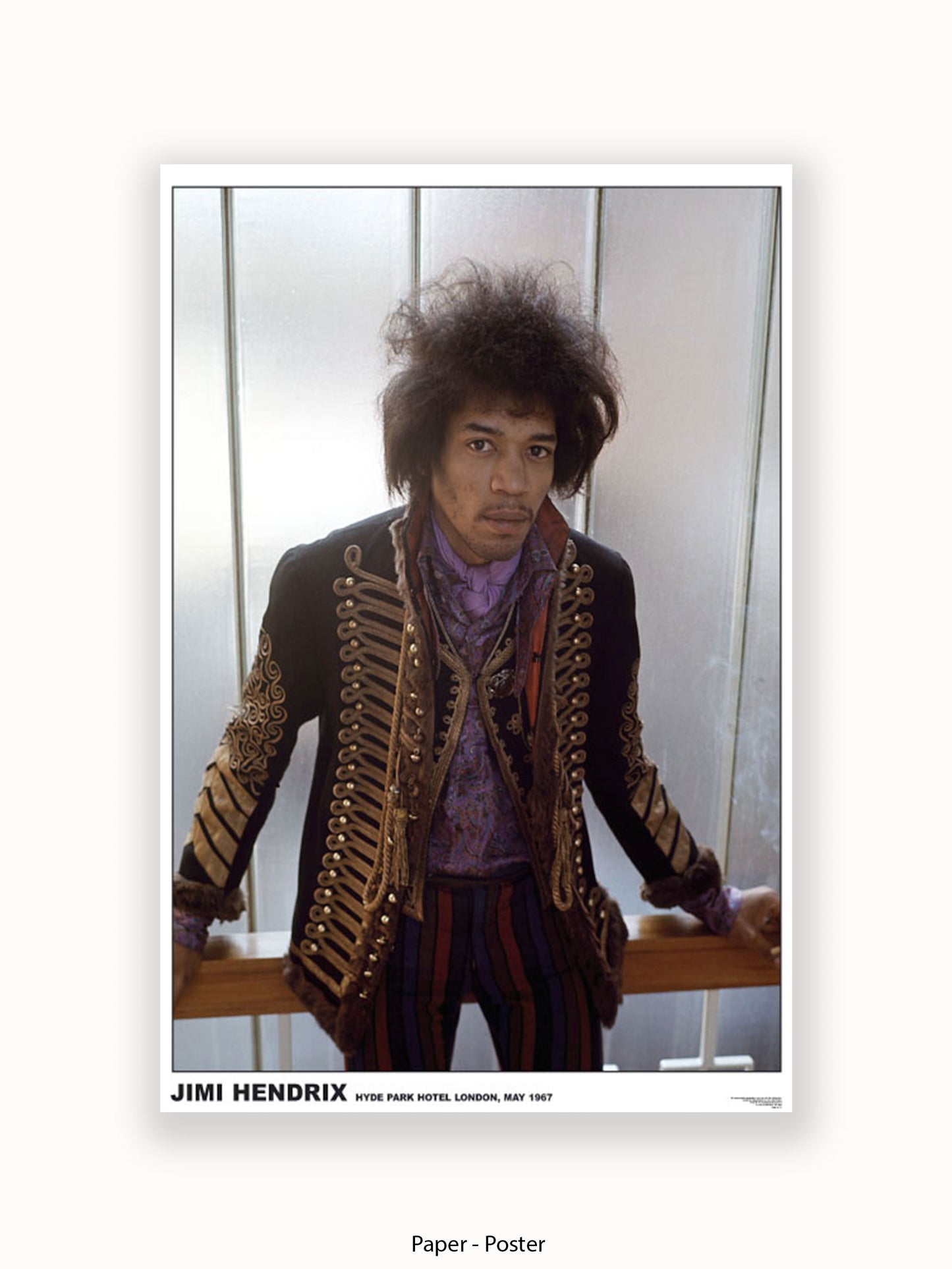 Jimi Hendrix - Hyde Park Hotel - London 1967- Poster